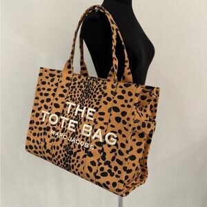 NWT Marc Jacobs large leopard print canvas tote